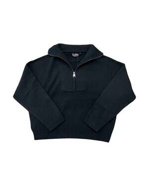 NEW 27 MILES MALIBU women's jeanette half-zip cashmere sweater in black